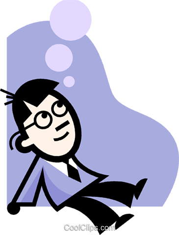 Hombre De Negocios Pensando Libres De Derechos Ilustraciones - Illustration (365x480), Png Download