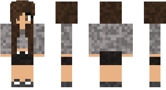 Minecraft Skin Alessiacara - Yuri Minecraft Skin Ddlc (600x348), Png Download