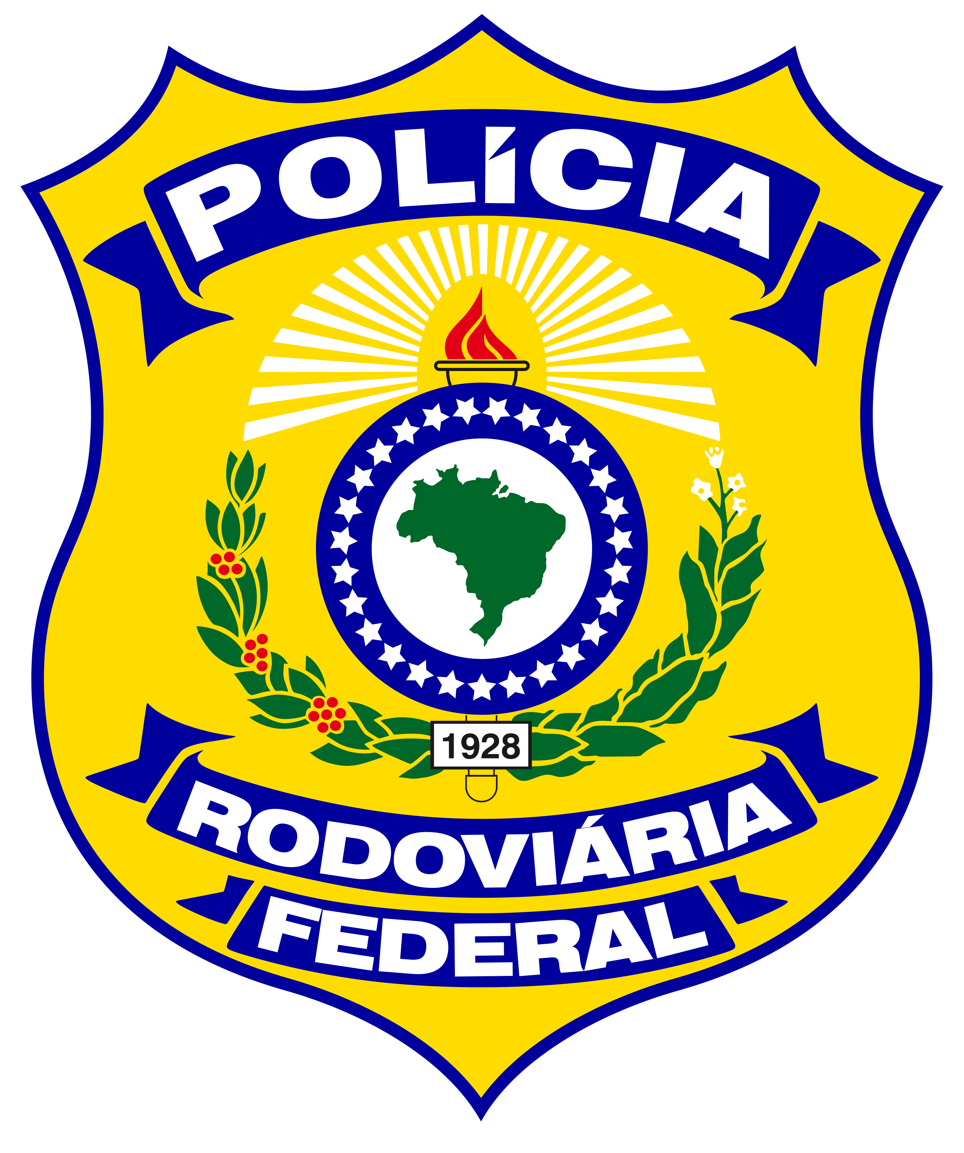 Clique Na Imagem Que Deseja Para Baixar O Logo / Escudo - Logo Policia Rodoviaria Federal Png (3100x3705), Png Download