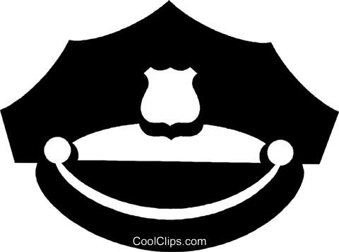 Police Officer's Hat Royalty Free Vector Clip Art Illustration - Chapeu Policia Png (480x356), Png Download