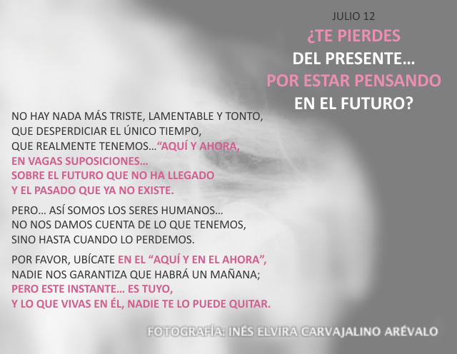 ¿te Pierdes Del Presente Por Estar Pensando En El Futuro - Vivas Pensando En El Futuro (640x496), Png Download