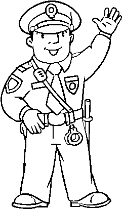 Desenho De Um Polícia Para Colorir - Imagen De Un Policia Para Colorear (600x470), Png Download