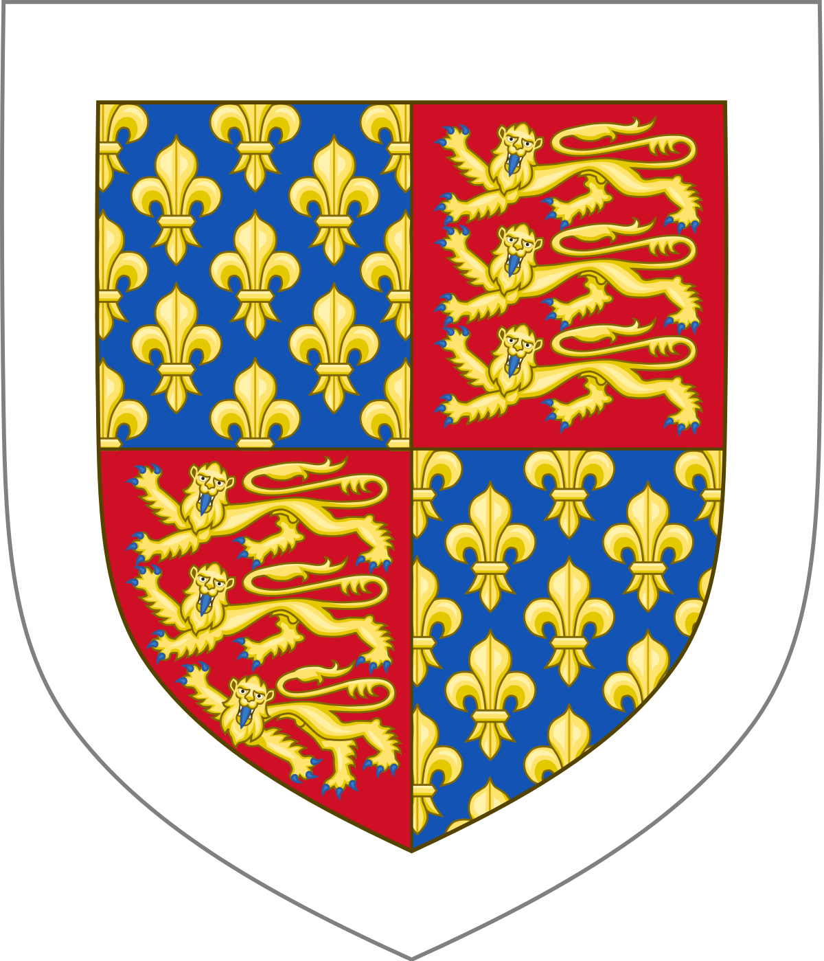 Edward The Black Prince Coat Of Arms (1200x1399), Png Download