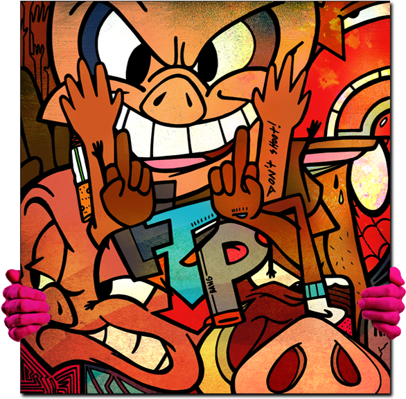 Fuck Tha Policia - Cartoon (600x630), Png Download