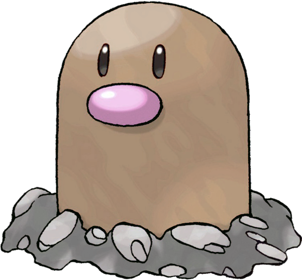 Pokemon Diglett (600x600), Png Download