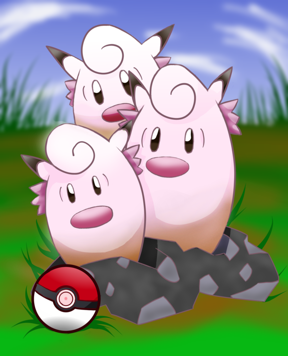 Clefable Dugtrio = Cleftrio By Fykexoleli On Newgrounds - Newgrounds (589x728), Png Download
