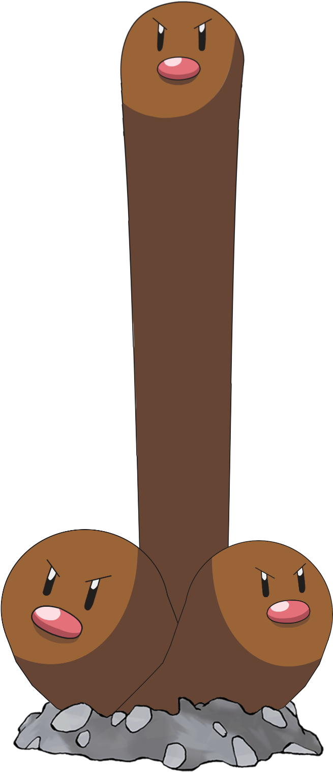 Dugtrio Alola Form (798x1600), Png Download