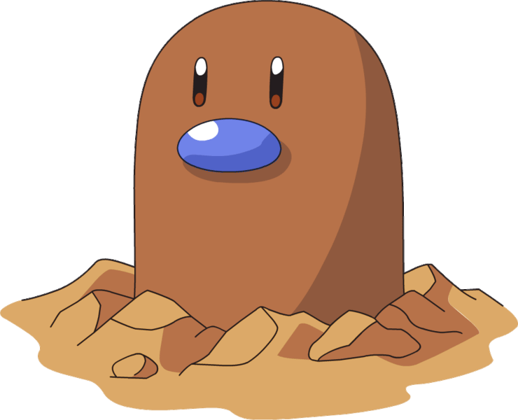 Diglett - Pokemon Diglett (740x600), Png Download