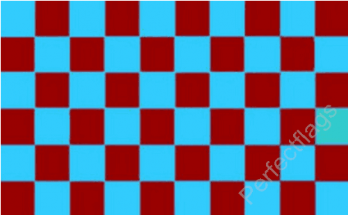 Chequered Maroon Sky Blue Flag - Maroon And Blue (500x500), Png Download