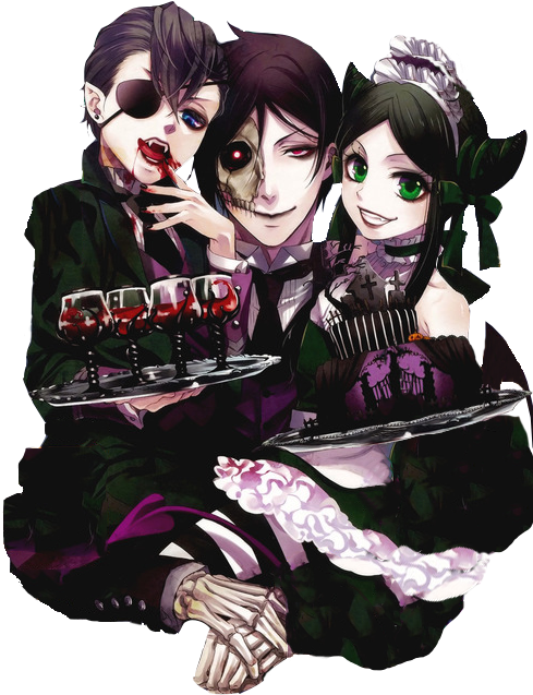 Black, Black Butler, And Blood Image - Kuroshitsuji Halloween (500x714), Png Download