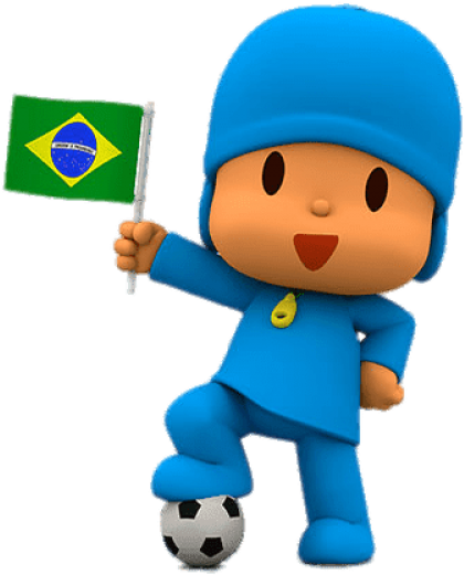 Pocoyo Brazilian Flag Png - Ex-display Hello Pocoyo! Game Ds (680x510), Png Download