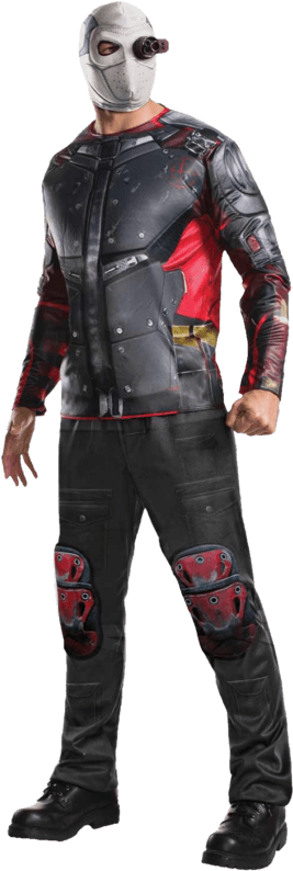 Adult Deadshot Costume - Suicide Squad Deadshot Costume (500x793), Png Download