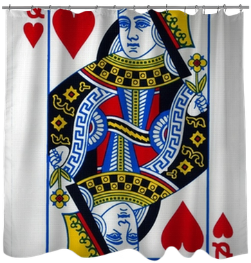 Queen Of Hearts Shower Curtain • Pixers® • We Live - Stack Of Cards Queen (400x400), Png Download