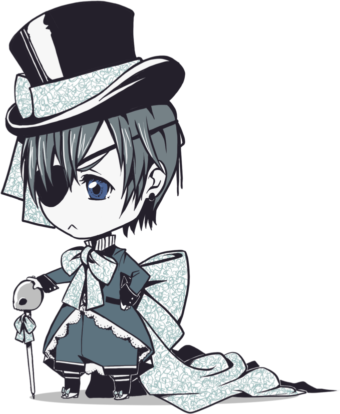 Il Maggiordomo Diabolico Images Chibi Ciel Hd Wallpaper - Наклейки Тёмный Дворецкий (800x893), Png Download