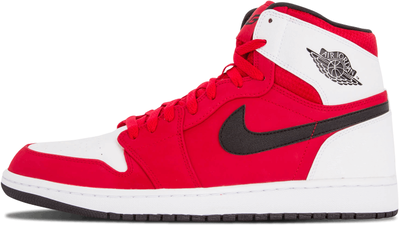 Air Jordan 1 Retro High 18 Shoes Gym Red / Black 332550 (1000x600), Png Download