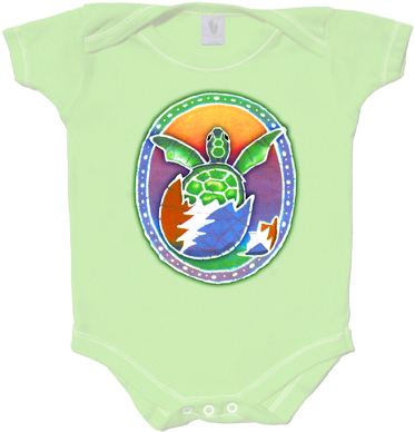Grateful Dead - Turtle Onesie - Grateful Dead Onesie (500x436), Png Download