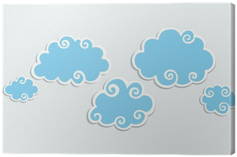 Blue Clouds With White Border - Clouds Border (400x400), Png Download