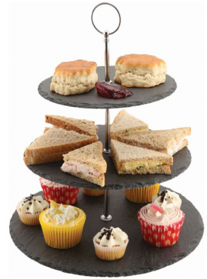 Genware Slate 3-tier Cake Stand 20/25/30cm - Cake (400x400), Png Download