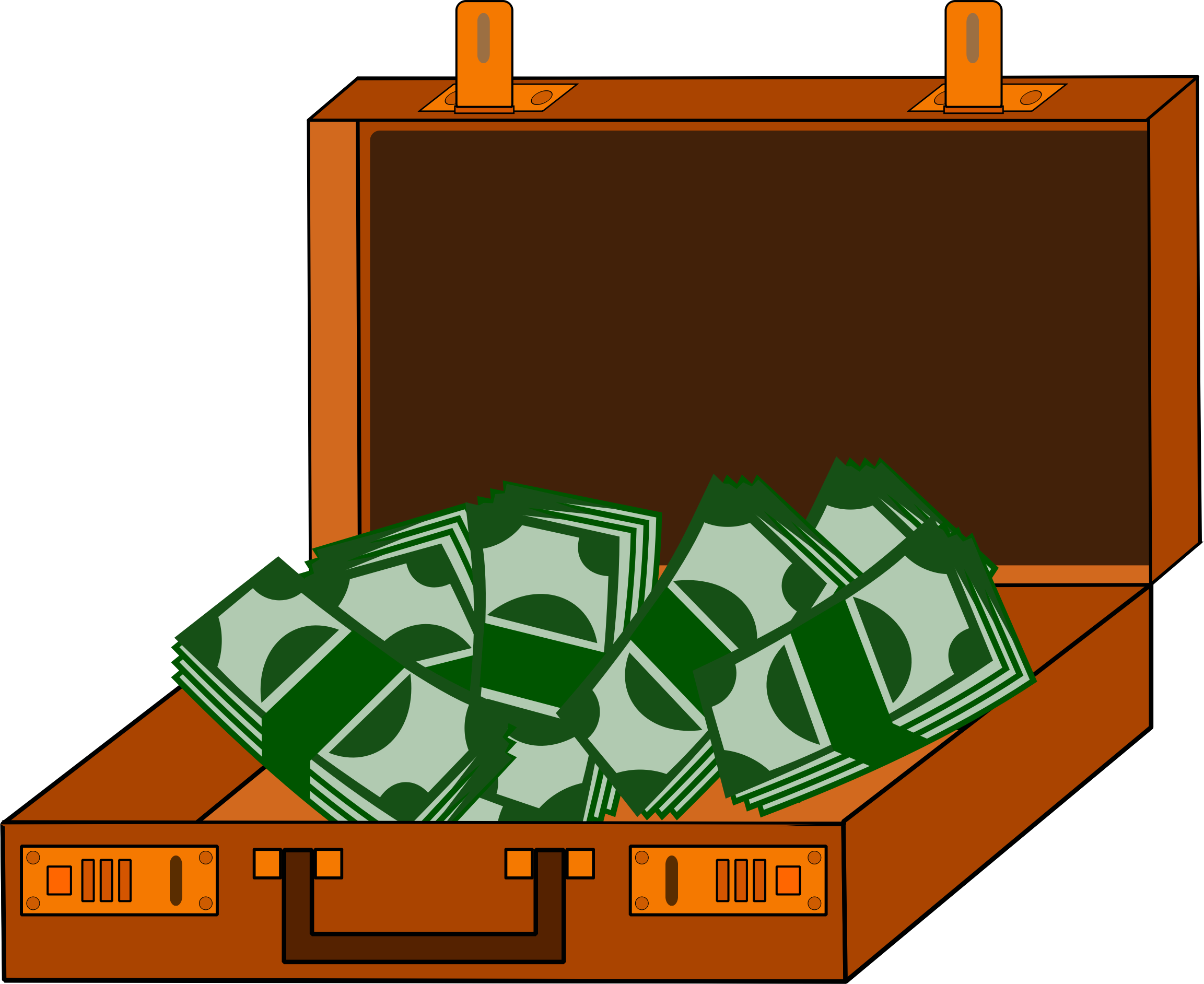Cash Briefcase Banner Black And White Download - Cash Clip Art (2305x1884), Png Download