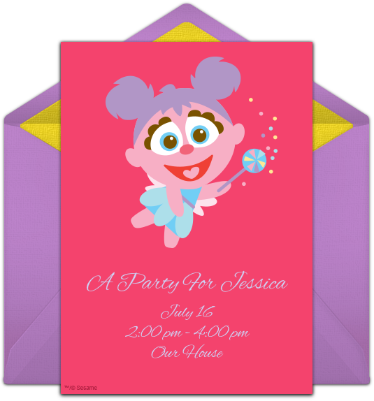 Baby Abby Cadabby Online Invitation - Birthday (650x650), Png Download