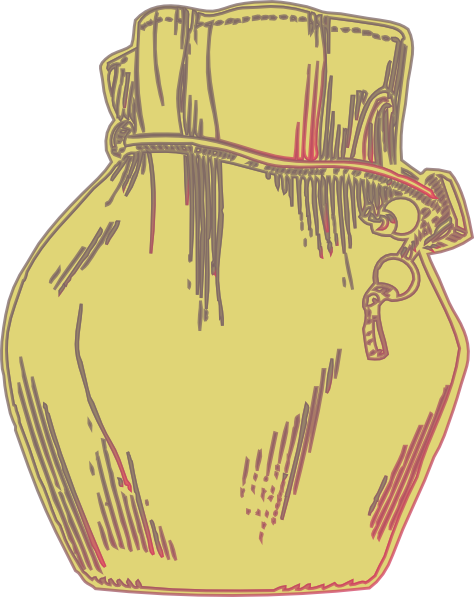Money Clipart Medieval - Clip Art Coin Purse (474x597), Png Download
