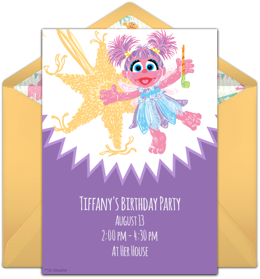 Abby Cadabby Scribble Online Invitation - Sesame Street Healthy Habits Stickers - 75 Per Pack (650x650), Png Download