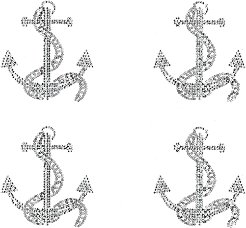 S101181sm-clr<br>clear Anchor W/silver Rope - Silver (500x484), Png Download