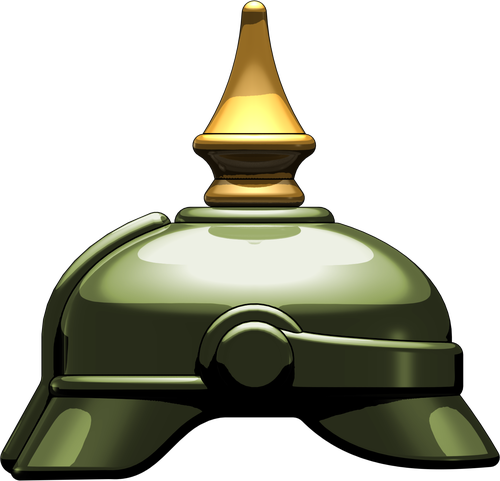 Brickarms Pickelhaube Helmet - Brickarms Pickelhaube Black (500x481), Png Download