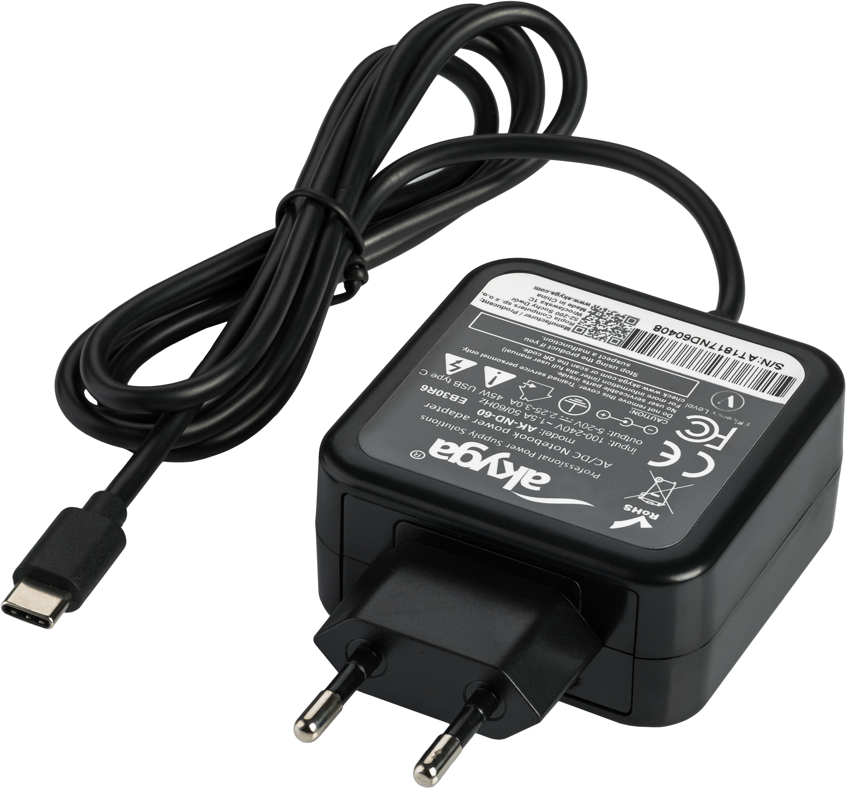 Image/png - - Akyga Napájecí Zdroj Ak-nd-60 45w Usb Type-c Usb-c (3476x3476), Png Download