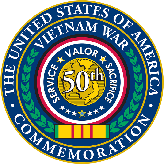 50th Anniversary Vietnam War Commemoration - 50th Commemoration Of Vietnam War Pin (720x723), Png Download