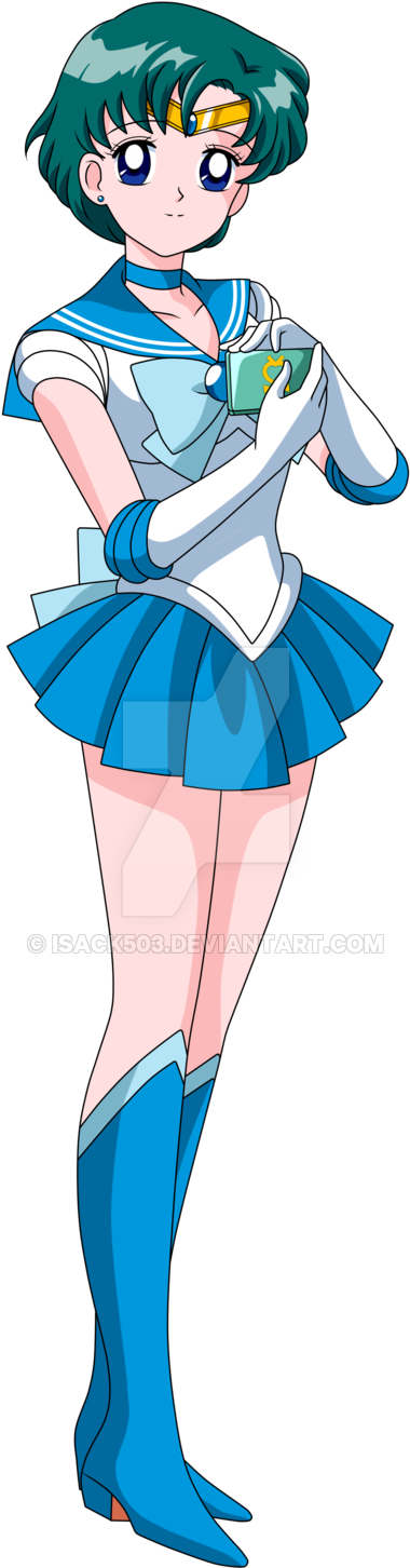Sailor Mercury By Isack503 On Deviantart - Sailor Mercury Clipart (400x1456), Png Download