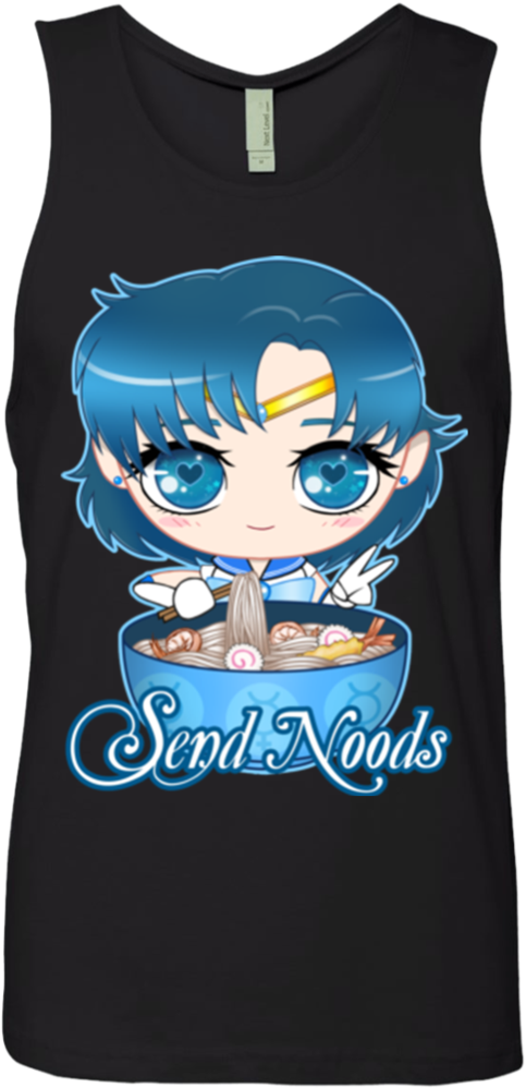 Sailor Mercury Send Noods Next Level Men's Tank - Sailor Mercury (1024x1024), Png Download