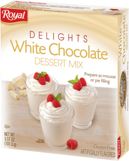 Royal Delights White Chocolate Dessert Mix - Dessert (1024x909), Png Download