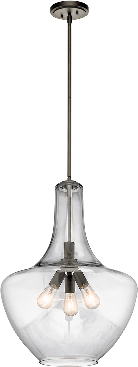 Awesome Kichler Pendant Light Divineducation Com - Kichler Everly Pendant Lighting 42198 In Olde Bronze (1200x1200), Png Download