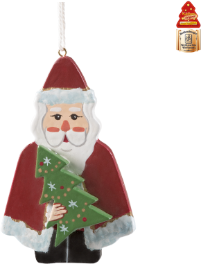 Santa With Christmas Tree - Santa Claus (390x390), Png Download