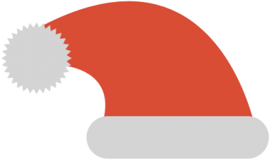 Santa Hat Transparent Background - Santa Hat Flat Vector (400x400), Png Download