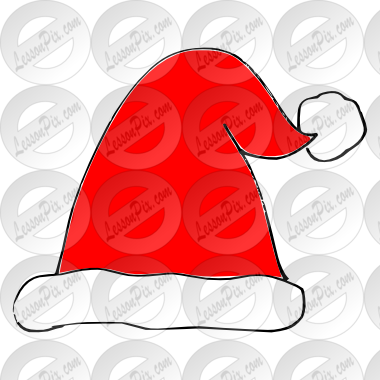 Santa Hat Stencil Clipart - Illustration (380x380), Png Download