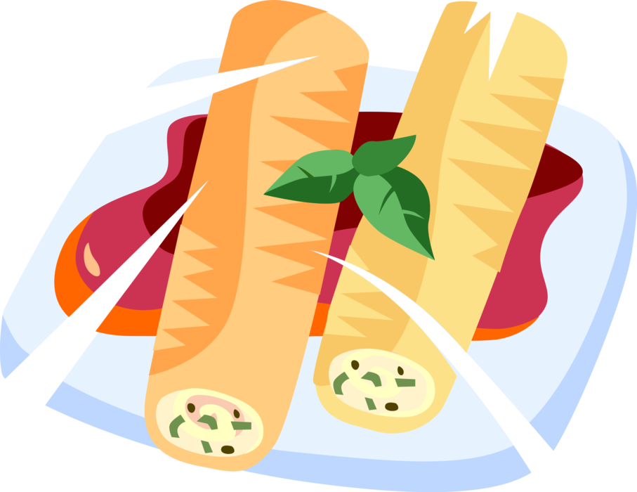 Vector Illustration Of Tube-shaped Fried Pastry Dough - Pastry (907x700), Png Download