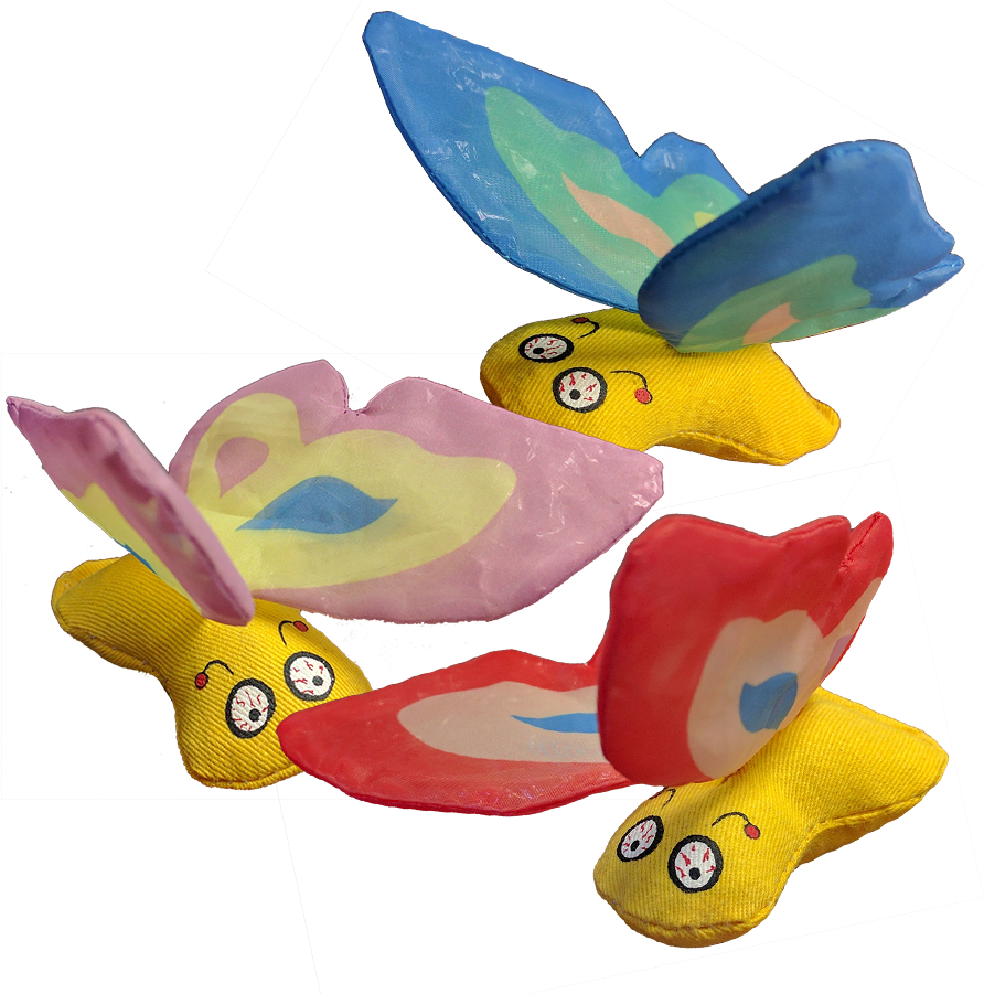 Butterfly Yeowwwww Organic Catnip Toys - Ducky World Butterfly (900x900), Png Download