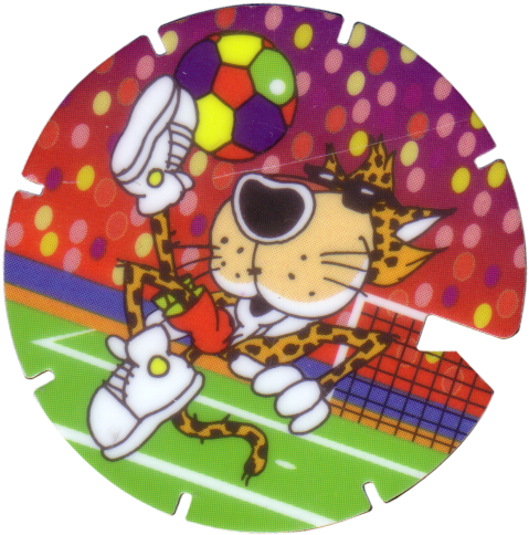 Tazos > Series 1 > 061 100 Chester Cheetah 78 Soccer - Cartoon (500x500), Png Download