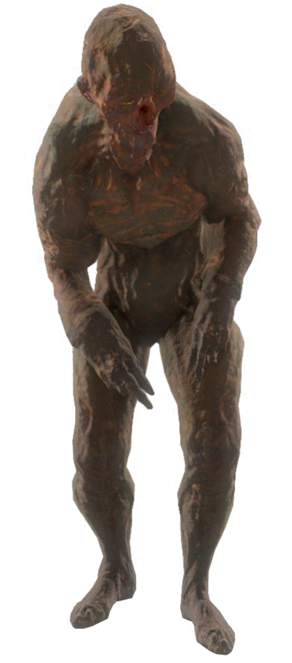 Fo4 Charred Feral Ghoul - Fallout 4 Bloated Ghoul (431x952), Png Download