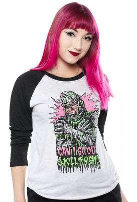 Ghoul Trouble Kill Tonight Raglan - Raglan Sleeve (400x400), Png Download
