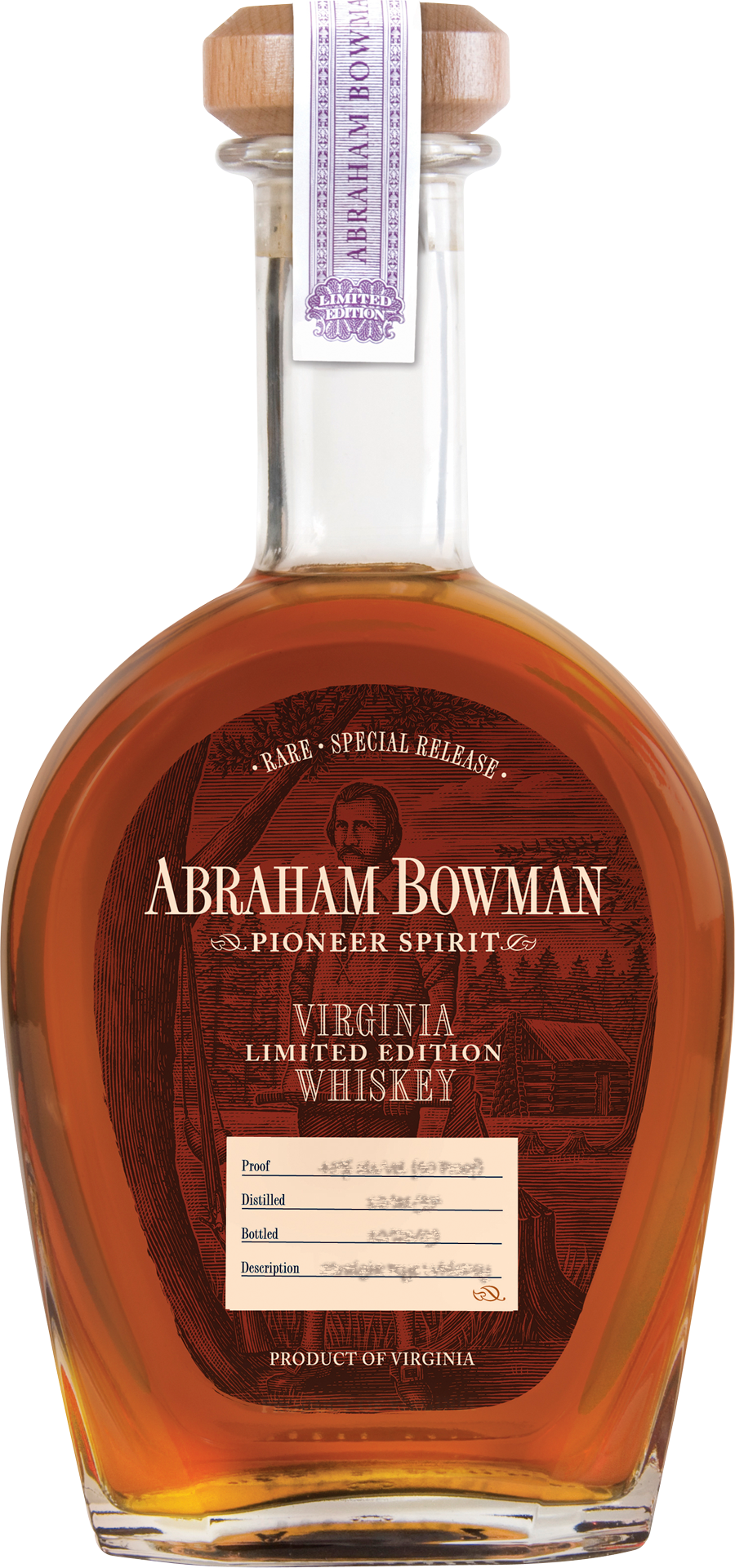 Abraham Bowman Bottle - Abraham Bowman Whiskey (900x1921), Png Download