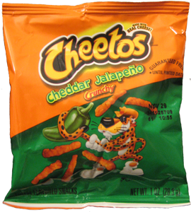 Some Variety Of Cheetos Always Make An Appearance - Cheetos Cheese Flavored Snacks, Crunchy, Cheddar Jalapeno (400x320), Png Download