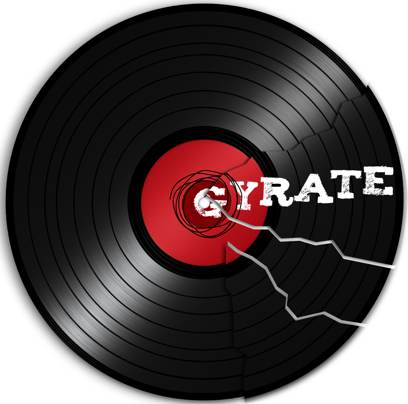Gyrate Brokenrecord Red - Du Og Eg (you And Me) (1393x1378), Png Download