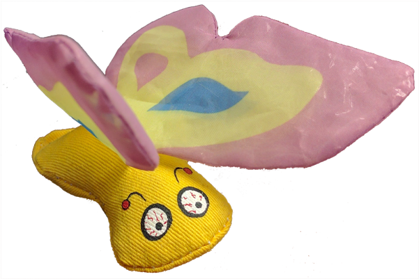 Butterfly Cat Toy - Ducky World Butterfly (600x600), Png Download