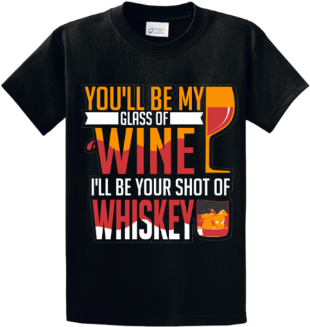 Glass Of Wine, Shot Of Whiskey - Active Shirt (446x480), Png Download
