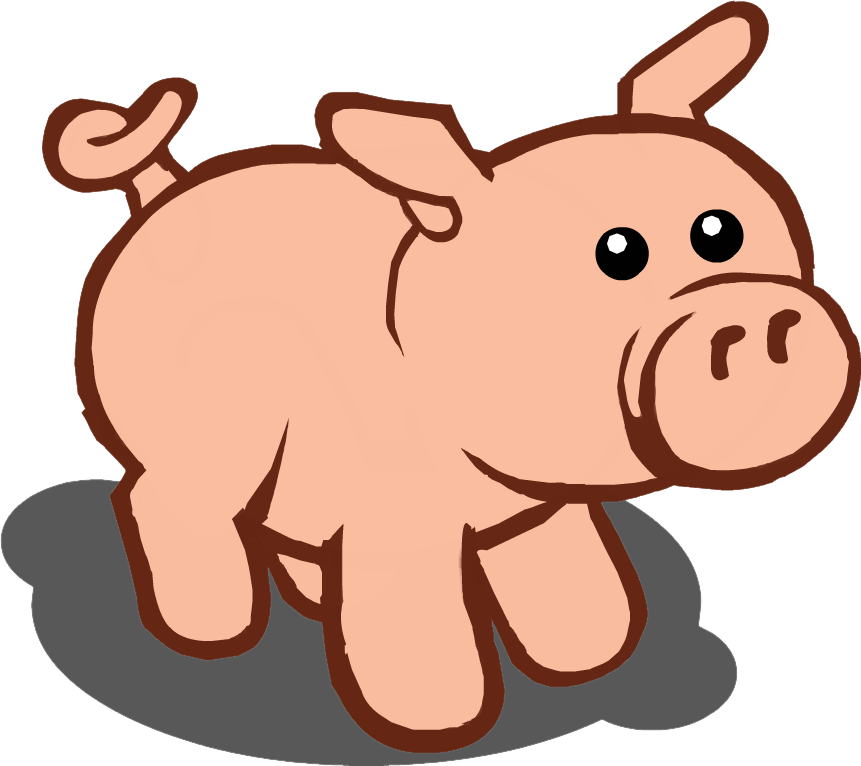 Farmville Pig (861x766), Png Download