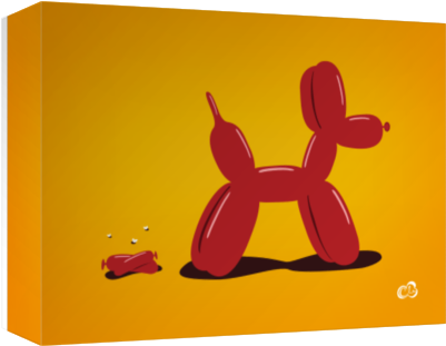 Balloon Dog Takes A Poo - Balloon Dog Poop (674x516), Png Download