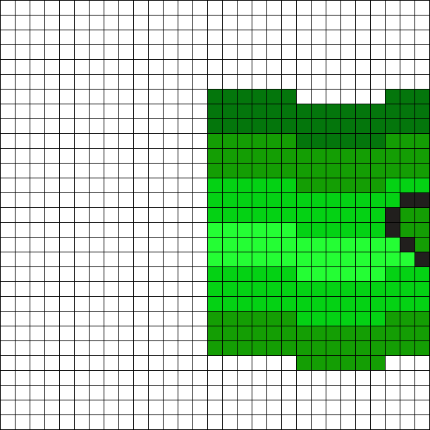 Hulk Nyan Part2 Perler Bead Pattern / Bead Sprite - Perler Bead Guitar (610x610), Png Download